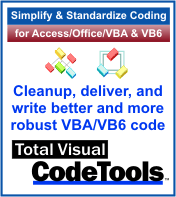 Cleanup VBA Code with Total Visual CodeTools