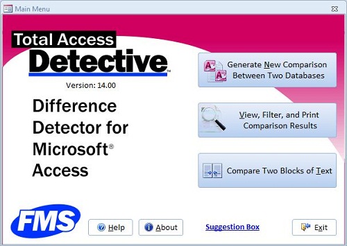 Microsoft Access Database Comparison for What Changed