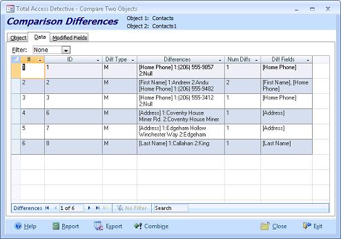 Find New, Deleted, and Modified Records between Two Microsoft Access Tables