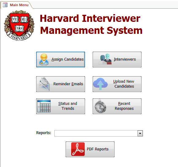 Harvard Admissions Application Interview System