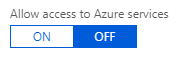 Turn off Microsoft SQL Server Azure Allows All Azure Services