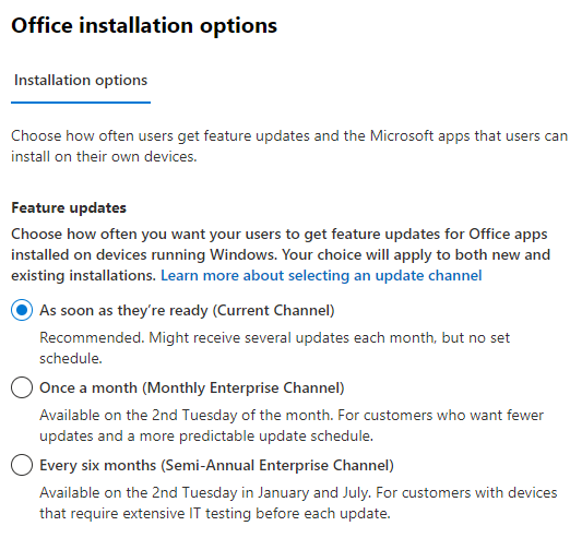 updates for office are ready to be installed