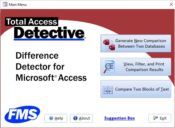Microsoft Access Database Comparison for What Changed