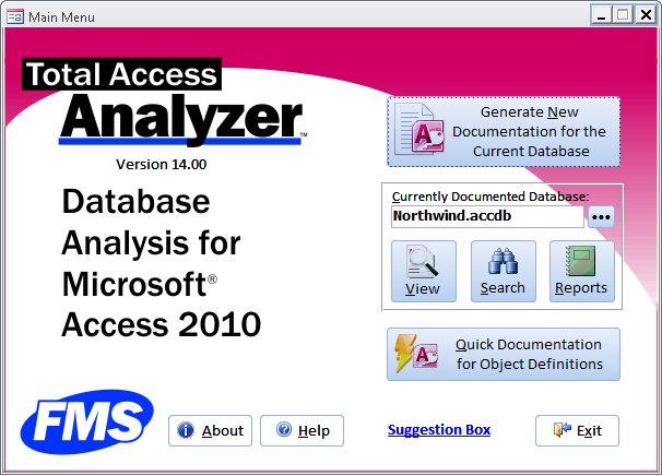 Microsoft Access Database Documentation and Analysis Wizard