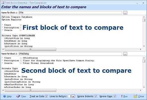 blocks of text