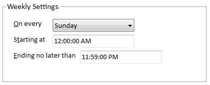 Schedule Weekly Microsoft Access Tasks
