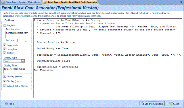 vba auto generate code