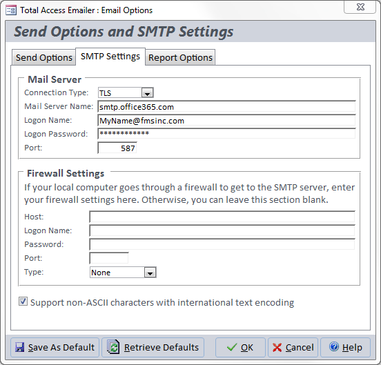 SMTP using Transport Layer Security (TLS) for Office365.com