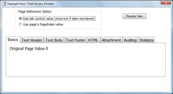 Example of Tabs on a Microsoft Access form