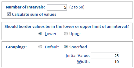 Microsoft Access Frequency Distribution Options