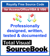 Microsoft Access VBA VB6 Royalty Free Source Code Library