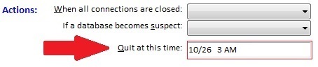 Specify Time for Total Access Admin to Quit