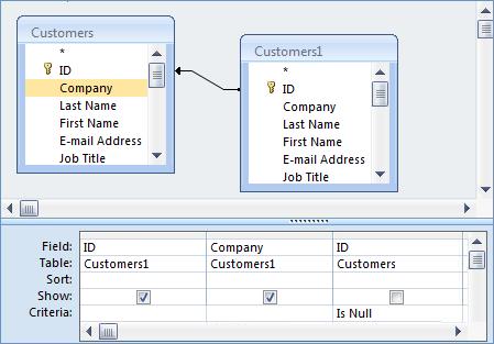 Microsoft Access Not-In Query SQL Tip: Finding Records in One Table but