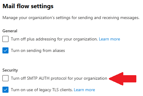 Exchange Mailflow Settings for SMTP AUTH relay