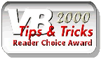 Reader Choice Award for MS Access Source Code Library