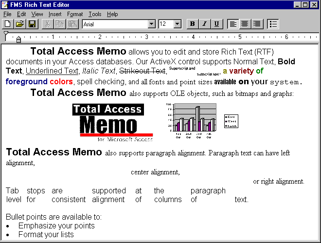 Total Access Memo RTF Editor
