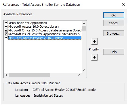 using ms access runtime 2016