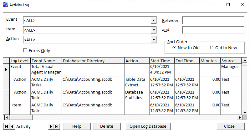 Microsoft Access Database Compact, Repair, Maintenance and Scheduling -  Total Visual Agent