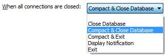 Compact Microsoft Access Database When All Users Exit