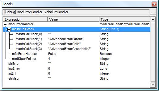 VBA/VB6 Locals Window for Seeing and Debugging Your Variables